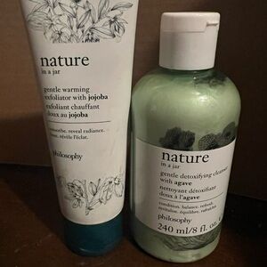 Nature In A Jar detoxifying cleanser and warning exfoliator by philosophy